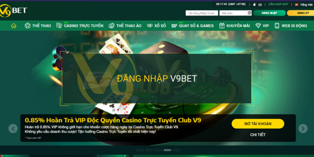 Đăng nhập vào tài khoản V9bet